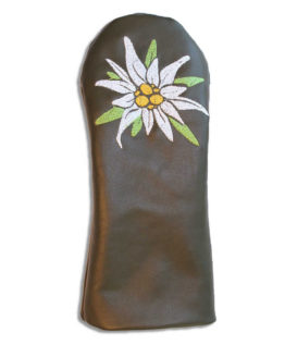 Headcover Holz Edelweiss grün Titelbild