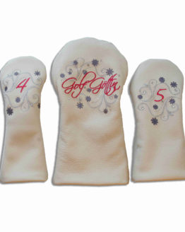 Headcover Package Golf Göttin naturweiss